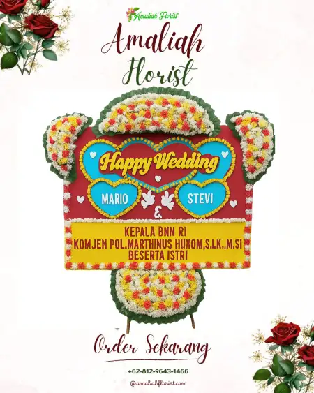 Papan Bunga Pernikahan Air Kati